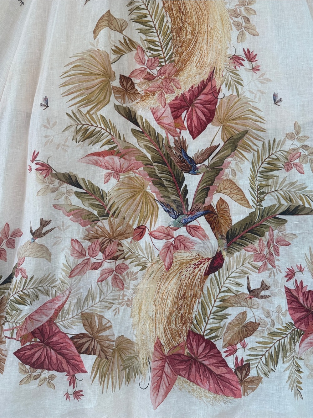 Zimmermann Ascension Twist Front Dress in Cream Palm Floral NWT - Size US 6 - Picture 4 of 13